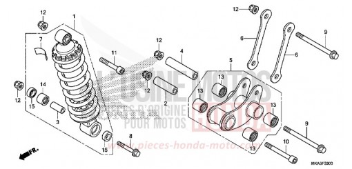 COUSSIN ARRIERE NC750XAG de 2016